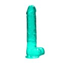 RealRock Crystal Clear model 22 cm z anatomicznymi elementami i przyssawką