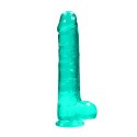 RealRock Crystal Clear model 22 cm z anatomicznymi elementami i przyssawką