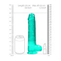 RealRock Crystal Clear model 22 cm z anatomicznymi elementami i przyssawką