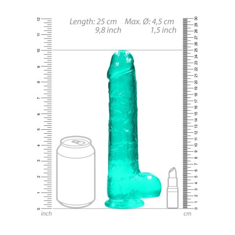 RealRock Crystal Clear model 22 cm z anatomicznymi elementami i przyssawką RealRock Crystal Clear model 22 cm z anatomicznymi elementami i przyssawką