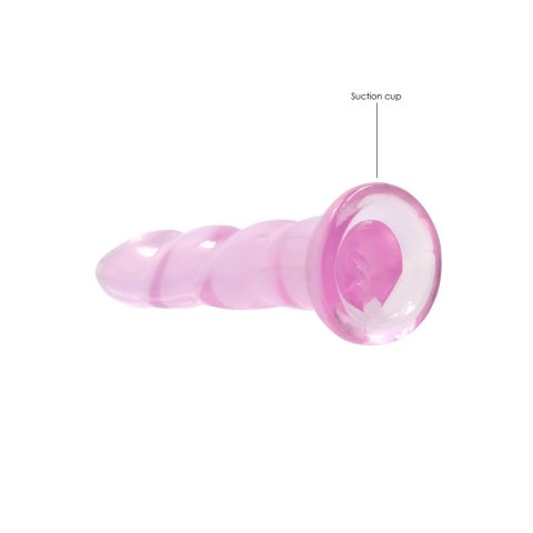 RealRock Crystal Clear model karbowany 17 cm z przyssawką, transparentny RealRock Crystal Clear model karbowany 17 cm z przyssawką, transparentny
