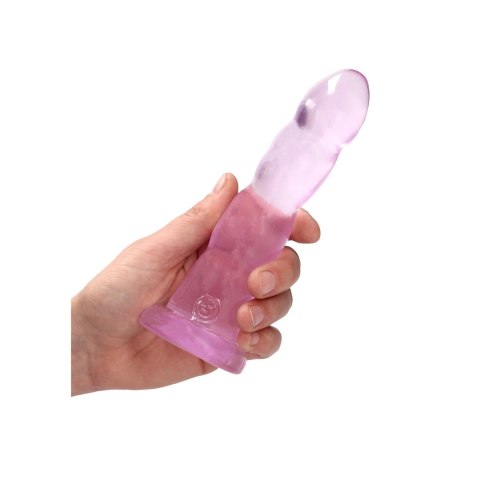 RealRock Crystal Clear model karbowany 17 cm z przyssawką, transparentny RealRock Crystal Clear model karbowany 17 cm z przyssawką, transparentny