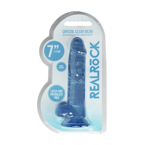 RealRock Crystal Clear model z anatomicznymi kulkami, 19 cm, przezroczysty RealRock Crystal Clear model z anatomicznymi kulkami, 19 cm, przezroczysty