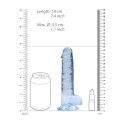 RealRock Crystal Clear model z anatomicznymi kulkami, 19 cm, przezroczysty