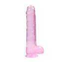 RealRock Crystal Clear model z anatomicznymi kulkami 25 cm przezroczysty