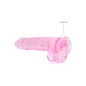 RealRock Crystal Clear model z anatomicznymi kulkami 25 cm przezroczysty
