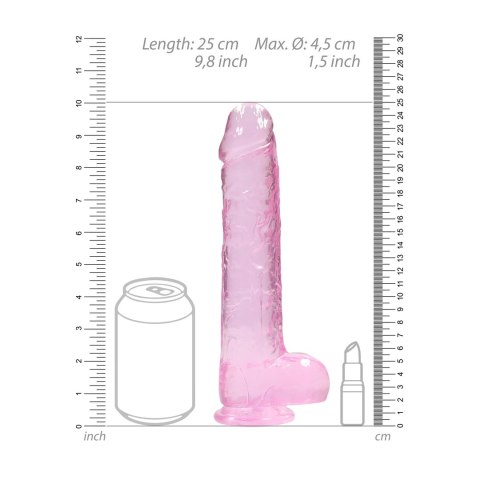 RealRock Crystal Clear model z anatomicznymi kulkami 25 cm przezroczysty RealRock Crystal Clear model z anatomicznymi kulkami 25 cm przezroczysty