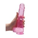 RealRock Crystal Clear model z anatomicznymi kulkami 25 cm przezroczysty
