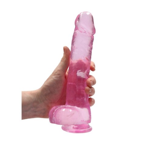 RealRock Crystal Clear model z anatomicznymi kulkami 25 cm przezroczysty RealRock Crystal Clear model z anatomicznymi kulkami 25 cm przezroczysty