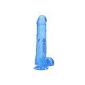 RealRock Crystal Clear model z jądrami, 25,4 cm, transparentny, przyssawka