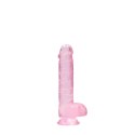 RealRock Crystal Clear model z podstawą, 17 cm, transparentny