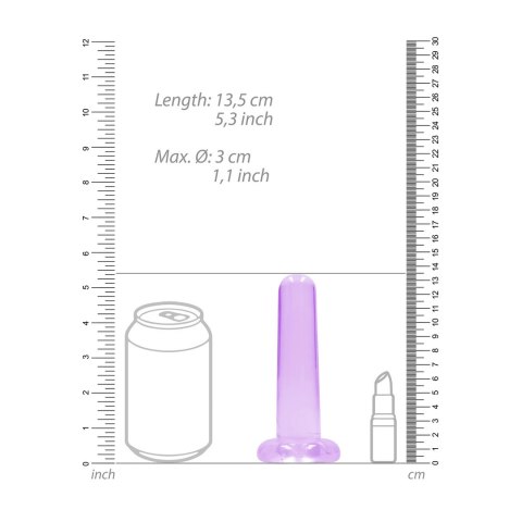 RealRock Crystal Clear model z przyssawką 13,5 cm - przezroczysty RealRock Crystal Clear model z przyssawką 13,5 cm - przezroczysty