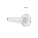 RealRock Crystal Clear model z przyssawką 13,5 cm - transparentny