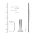 RealRock Crystal Clear model z przyssawką 13,5 cm - transparentny