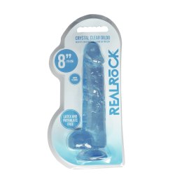 RealRock Crystal Clear model z przyssawką 21 cm przezroczysty
