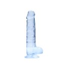 RealRock Crystal Clear model z przyssawką 21 cm przezroczysty