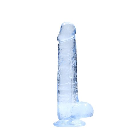 RealRock Crystal Clear model z przyssawką 21 cm przezroczysty RealRock Crystal Clear model z przyssawką 21 cm przezroczysty