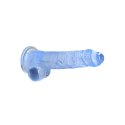 RealRock Crystal Clear model z przyssawką 21 cm przezroczysty