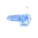 RealRock Crystal Clear model z przyssawką 21 cm przezroczysty