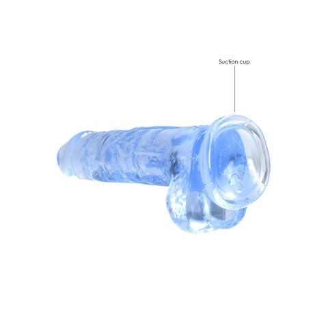 RealRock Crystal Clear model z przyssawką 21 cm przezroczysty RealRock Crystal Clear model z przyssawką 21 cm przezroczysty