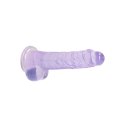 RealRock Crystal Clear model z przyssawką 21 cm transparentny