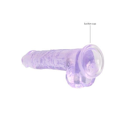 RealRock Crystal Clear model z przyssawką 21 cm transparentny RealRock Crystal Clear model z przyssawką 21 cm transparentny