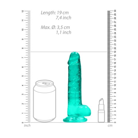RealRock Crystal Clear model z przyssawką, anatomiczny 19 cm RealRock Crystal Clear model z przyssawką, anatomiczny 19 cm