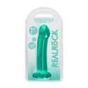RealRock Crystal Clear model z przyssawką, gładki 17 cm