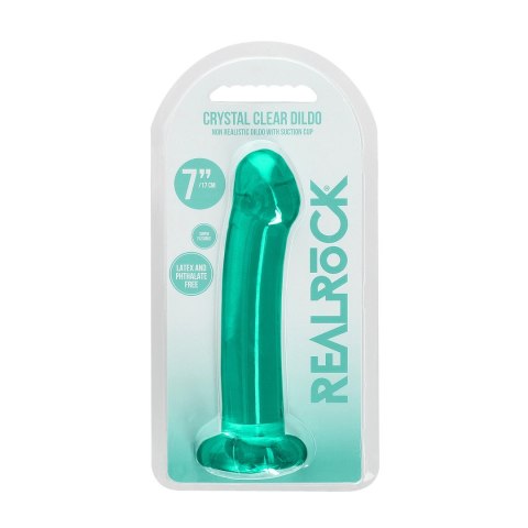 RealRock Crystal Clear model z przyssawką, gładki 17 cm RealRock Crystal Clear model z przyssawką, gładki 17 cm