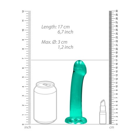 RealRock Crystal Clear model z przyssawką, gładki 17 cm RealRock Crystal Clear model z przyssawką, gładki 17 cm