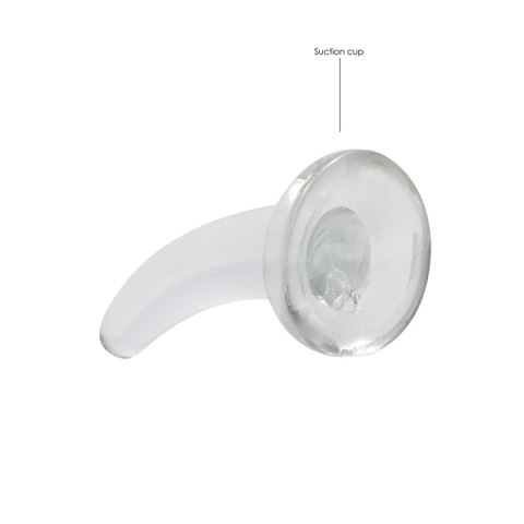 RealRock Crystal Clear model zakrzywiony 11,5 cm z przyssawką RealRock Crystal Clear model zakrzywiony 11,5 cm z przyssawką
