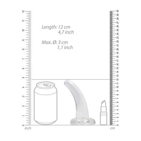 RealRock Crystal Clear model zakrzywiony 11,5 cm z przyssawką RealRock Crystal Clear model zakrzywiony 11,5 cm z przyssawką