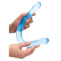 RealRock Crystal Clear podwojny model intymny 42 cm przezroczysty