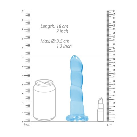 RealRock Dildo Transparentne 17 cm z Przyssawką Powierzchnia Karbowana RealRock Dildo Transparentne 17 cm z Przyssawką Powierzchnia Karbowana