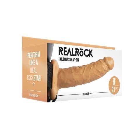 RealRock Hollow Strap-On 20,5 cm - System z regulowanym paskiem RealRock Hollow Strap-On 20,5 cm - System z regulowanym paskiem