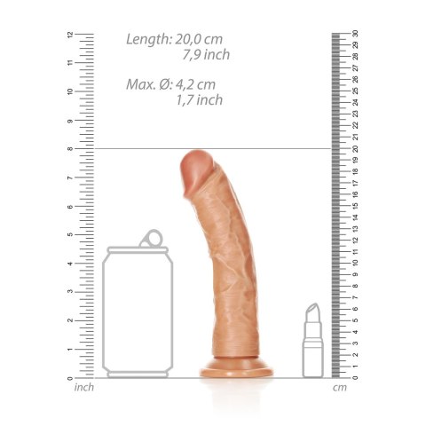 RealRock Model 18 cm z przyssawką - anatomiczny, elastyczny, beżowy RealRock Model 18 cm z przyssawką - anatomiczny, elastyczny, beżowy
