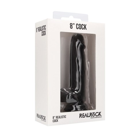 RealRock Model 20 cm z przyssawką, anatomiczny design, guma RealRock Model 20 cm z przyssawką, anatomiczny design, guma