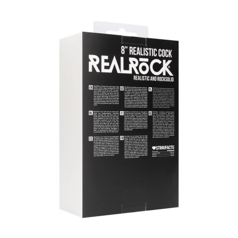 RealRock Model 20 cm z przyssawką, anatomiczny design, guma RealRock Model 20 cm z przyssawką, anatomiczny design, guma