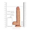 RealRock Model 23 cm - Prosty anatomiczny z przyssawką i detalami