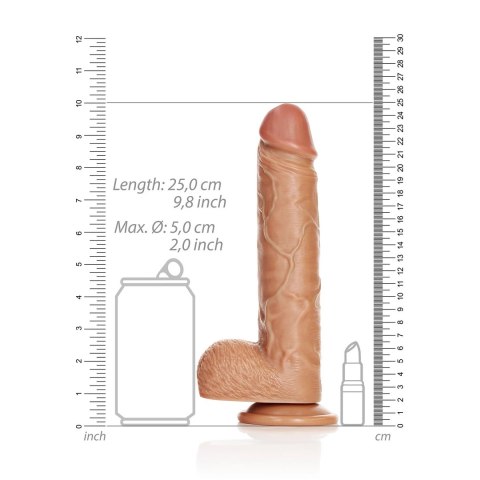 RealRock Model 23 cm - Prosty anatomiczny z przyssawką i detalami RealRock Model 23 cm - Prosty anatomiczny z przyssawką i detalami