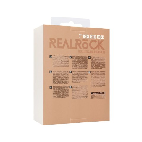 RealRock Model Gumowy 18 cm - Anatomiczna Forma z Przyssawką, Skora RealRock Model Gumowy 18 cm - Anatomiczna Forma z Przyssawką, Skora