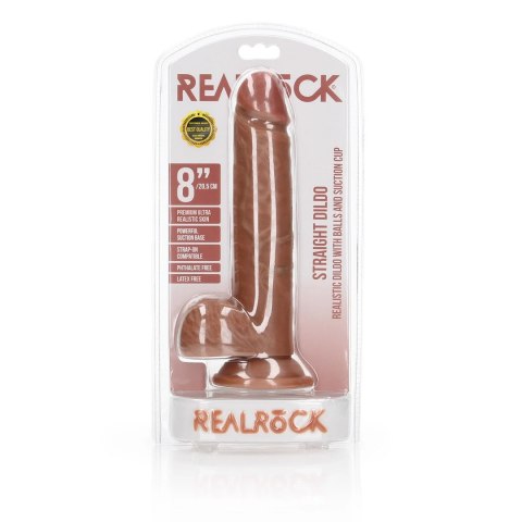 RealRock Model Prosty 20,5 cm - Akcesorium Intymne z Przyssawką RealRock Model Prosty 20,5 cm - Akcesorium Intymne z Przyssawką