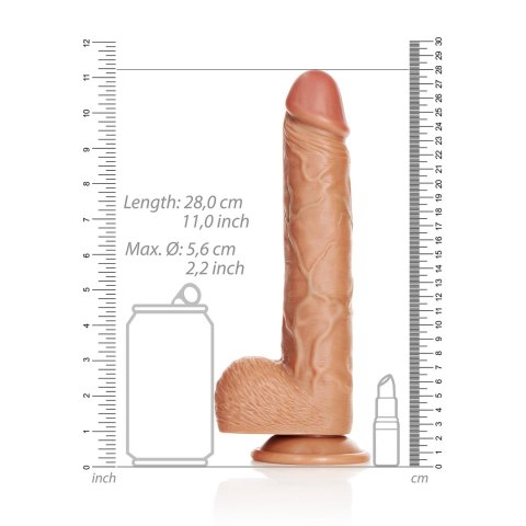 RealRock Model Prosty z Przyssawką 25,5 cm, Anatomiczny Kształt RealRock Model Prosty z Przyssawką 25,5 cm, Anatomiczny Kształt