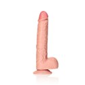 RealRock Model Prosty z Przyssawką i Jądrami 30,5cm - powierzchnia anatomiczna