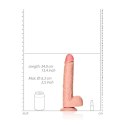 RealRock Model Prosty z Przyssawką i Jądrami 30,5cm - powierzchnia anatomiczna