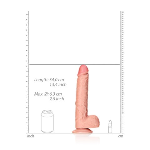RealRock Model Prosty z Przyssawką i Jądrami 30,5cm - powierzchnia anatomiczna RealRock Model Prosty z Przyssawką i Jądrami 30,5cm - powierzchnia anatomiczna
