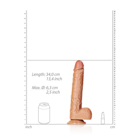 RealRock Naturalny Model Prosty z Przyssawką 30,5 cm - silikonowy RealRock Naturalny Model Prosty z Przyssawką 30,5 cm - silikonowy