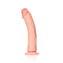 RealRock Silikonowy Model Zakrzywiony z Przyssawką 25,5 cm Naturalny