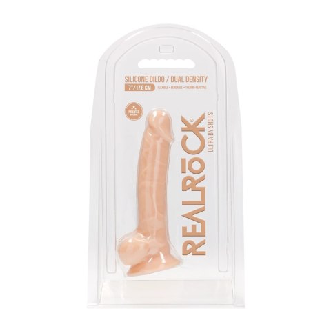 RealRock Ultra Model silikonowy z przyssawką i anatomicznymi kulkami 18 cm RealRock Ultra Model silikonowy z przyssawką i anatomicznymi kulkami 18 cm