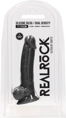 RealRock Ultra model z jądrami 18 cm silikonowy z przyssawką